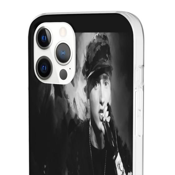 Eminem Performance Monochrome Design iPhone 12 Bumper Cover - Rappers Merch