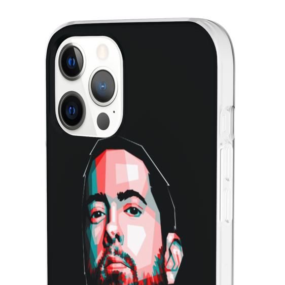 Eminem Portrait Artwork Black iPhone 12 Fitted Cover - Rappers Merch