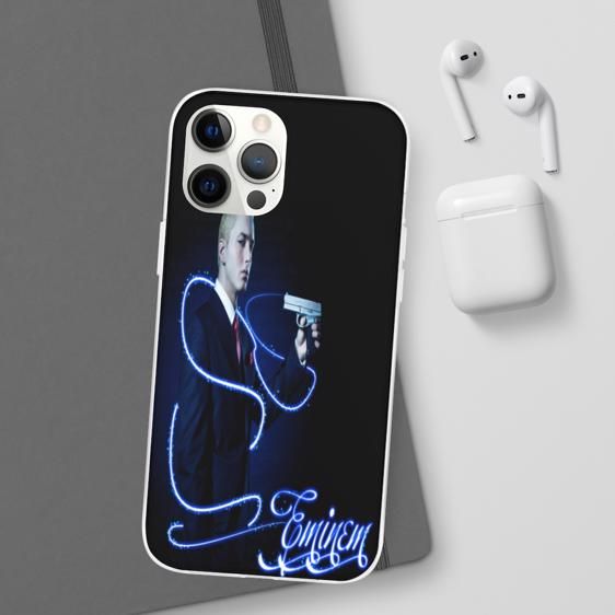 Eminem Pull The Trigger Midnight Blue iPhone 12 Cover - Rappers Merch