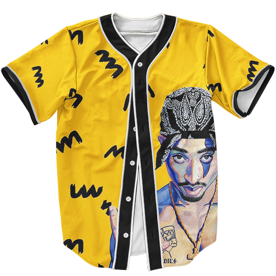Gangsta Hip Hop Rapper Tupac Shakur Dope Pattern Baseball Jersey - Rappers Merch
