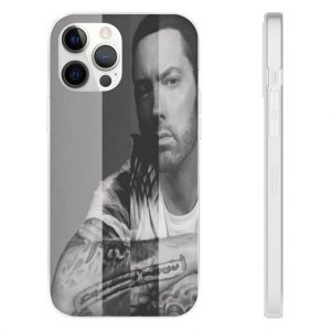 Hip-Hop Icon Eminem Portrait Gray iPhone 12 Fitted Case - Rappers Merch