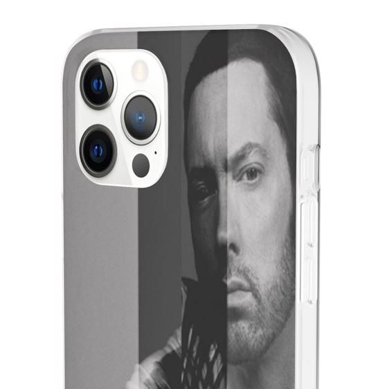 Hip-Hop Icon Eminem Portrait Gray iPhone 12 Fitted Case - Rappers Merch