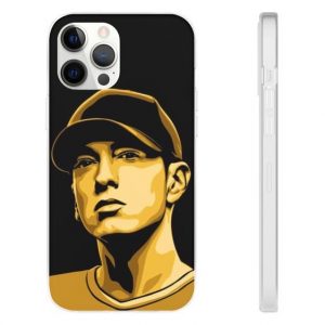 Hip-Hop Rapper Eminem Yellow Face Portrait iPhone 12 Case - Rappers Merch