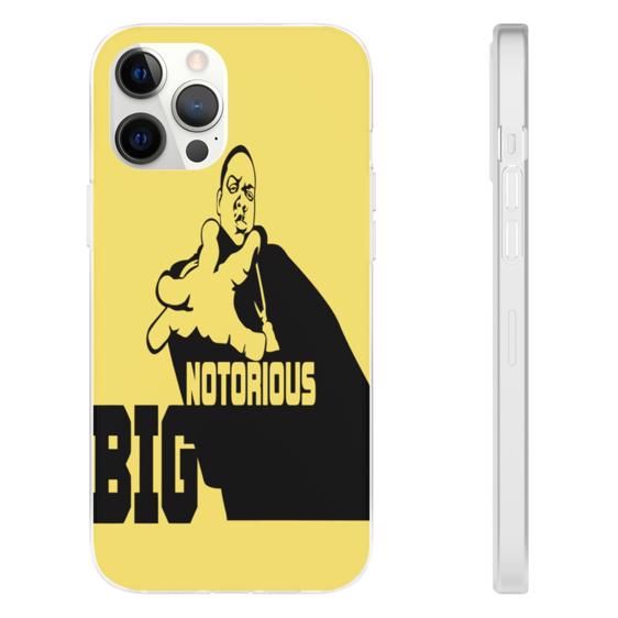 Notorious Big Minimalist Yellow iPhone 12 Fitted Cover - Rappers Merch