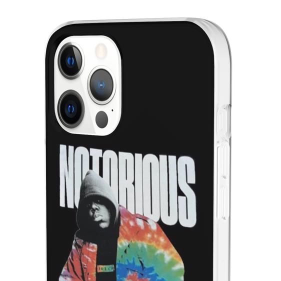Notorious Big Wearing Tie-Dye Hoodie Black iPhone 12 Case - Rappers Merch