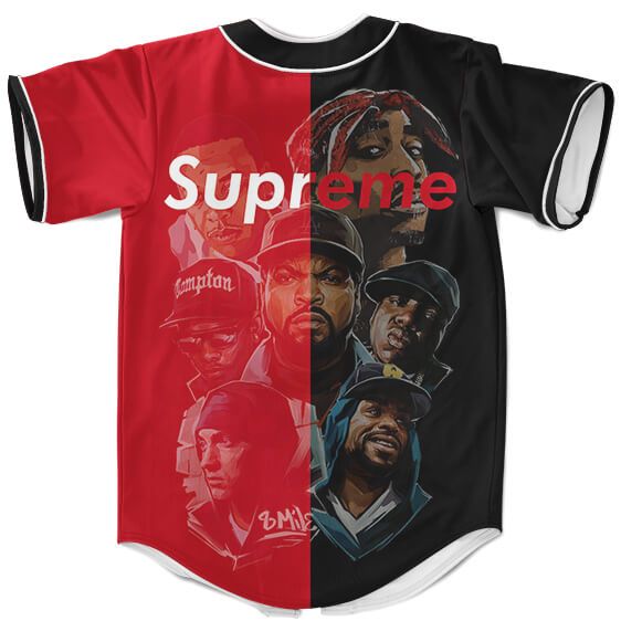 Old School 90s Hip Hop Iconic Rappers Supreme Baseball Jersey - Rappers Merch