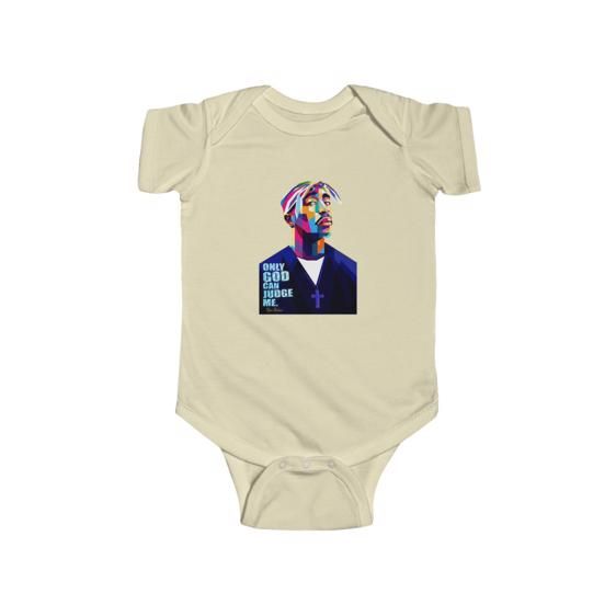 Only God Can Judge Me 2Pac Abstract Head Art Baby Onesie - Rappers Merch