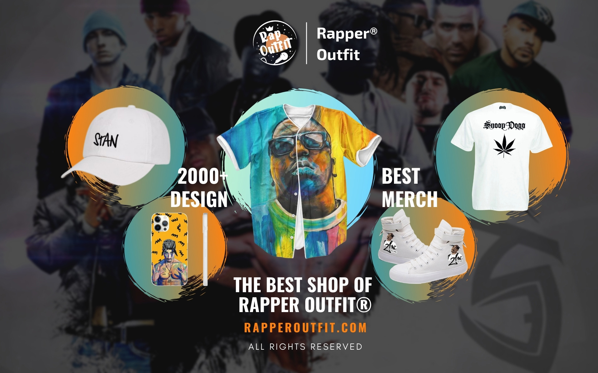 Biểu ngữ trên web Rapper Outfit - Trang phục Rapper