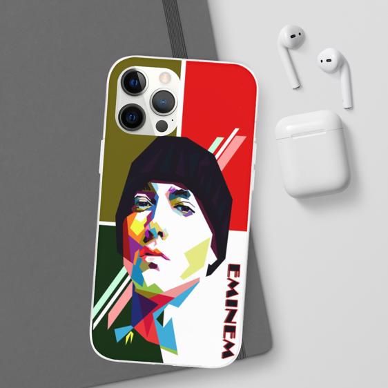 Simple Geometric Art Eminem Dope iPhone 12 Fitted Cover - Rappers Merch