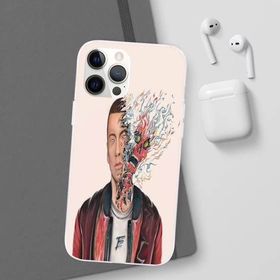 Slim Shady Emerging Demon Skull Art iPhone 12 Fitted Case - Rappers Merch