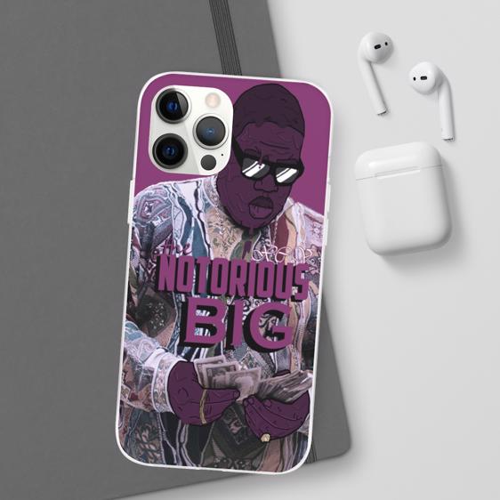 The Notorious Big Counting Money iPhone 12 Fitted Cover - Rappers Merch