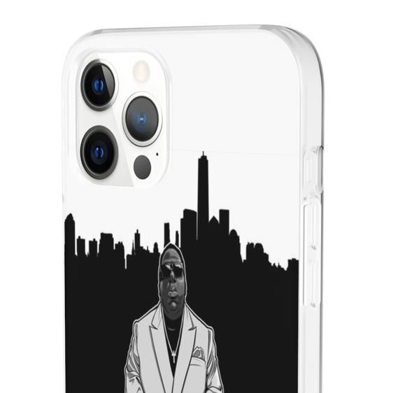 Tribute To Biggie Smalls Monochrome City View iPhone 12 Case - Rappers Merch