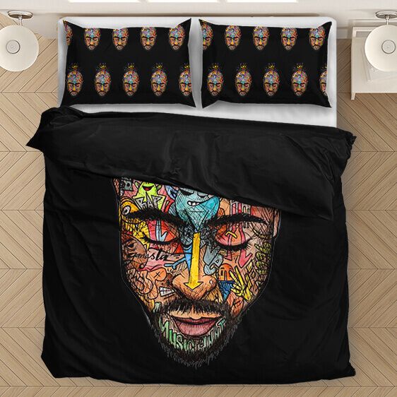 Tupac Amaru Shakur Colorized Artwork Fantastic Bedding Set - Rappers Merch