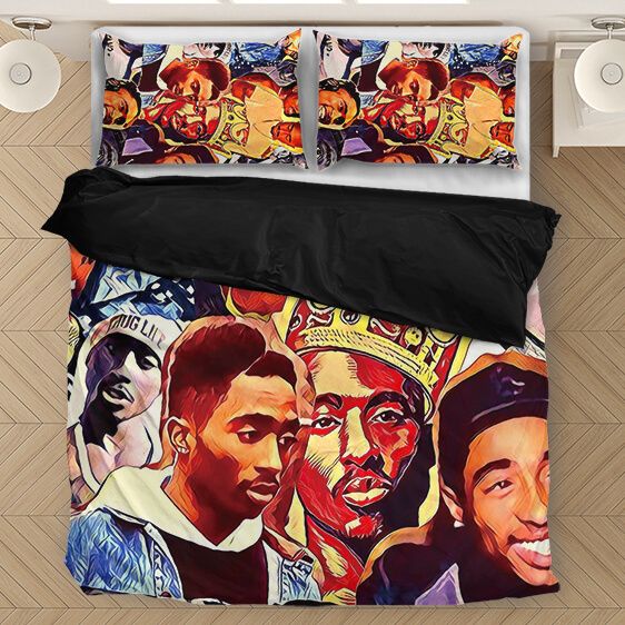 Tupac Amaru Shakur Wonderful Picture Collage Cool Bedding Set - Rappers Merch