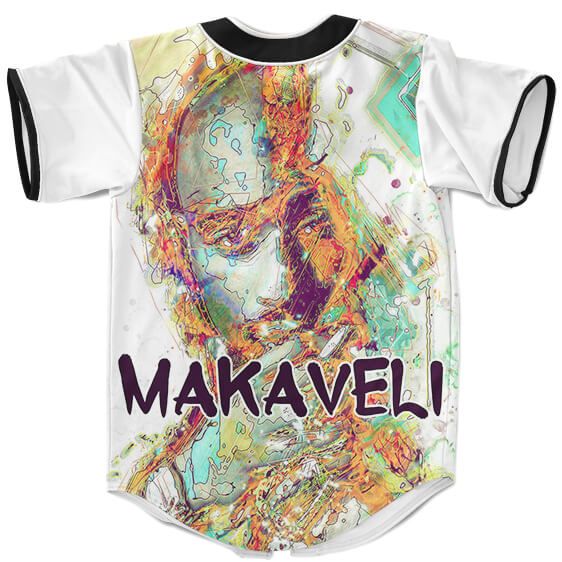 Tupac Makaveli Colorful Abstract MC New York Baseball Jersey - Rappers Merch