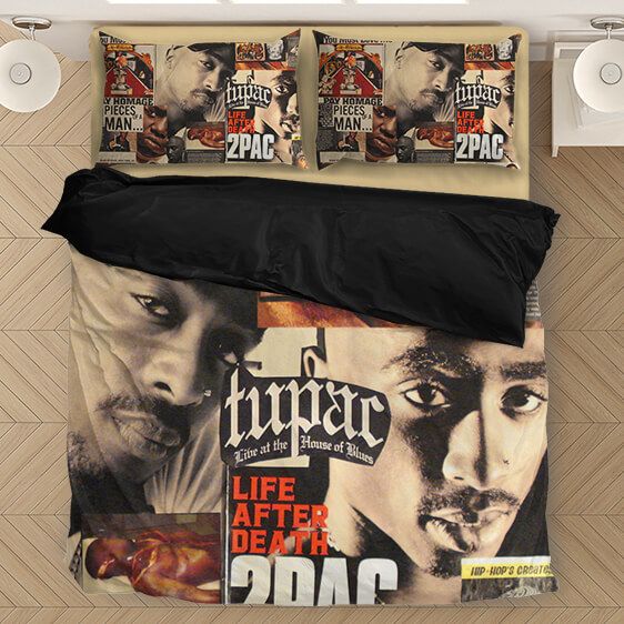 Tupac Makaveli Magazine Artwork Awesome Bedding Set - Rappers Merch