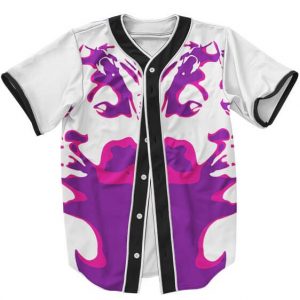 Tupac Makaveli Trippy Color Art Purple Shade Baseball Jersey - Rappers Merch
