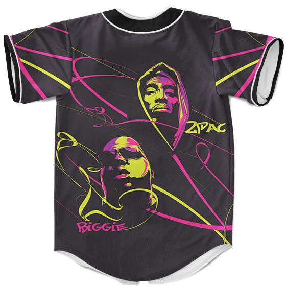 Tupac Shakur & Biggie Smalls Colorful Badass Baseball Jersey - Rappers Merch