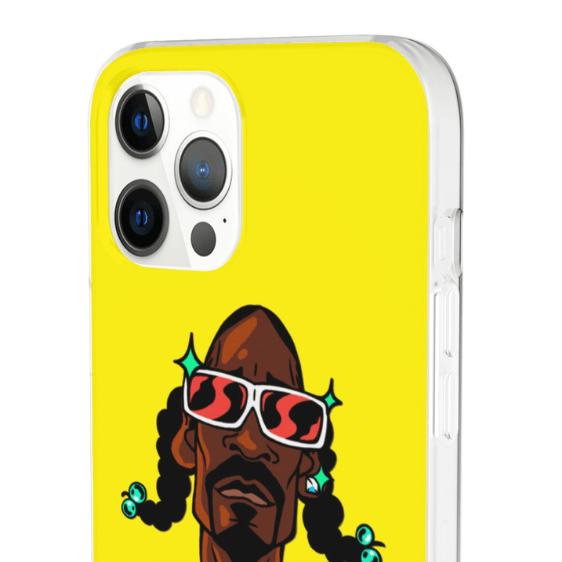 Awesome Snoop Dogg Caricature Yellow iPhone 12 Bumper Case - Rappers Merch