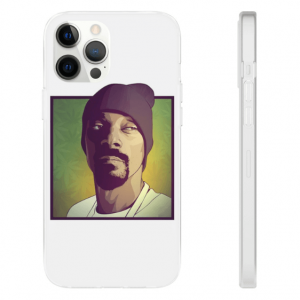 Snoop Dogg Vectorized Portrait Weed Background iPhone 12 Cover - Rappers Merch