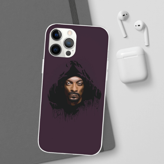 Graffiti Wall Art Rapper Snoop Dogg Purple iPhone 12 Fitted Case - Rappers Merch