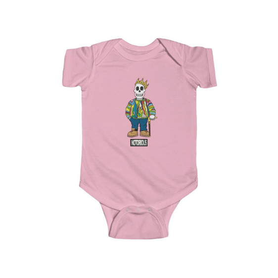 The Notorious BIG Skull Illustration Dope Baby Onesie - Rappers Merch