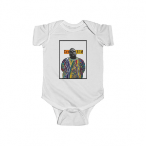 Brooklyn Rapper Notorious BIG Portrait Amazing Infant Onesie - Rappers Merch