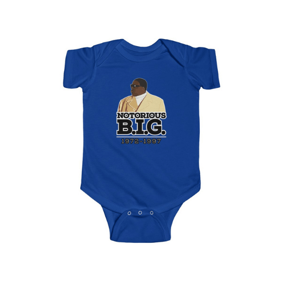 Christopher Notorious BIG Wallace Tribute Art Baby Bodysuit - Rappers Merch