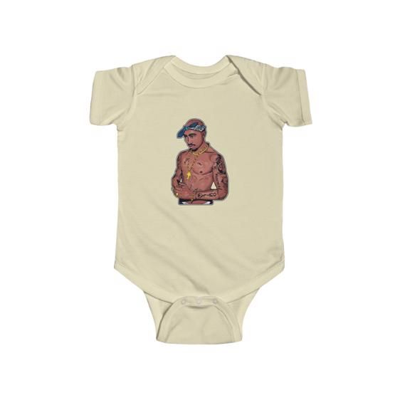 West Coast Hip Hop Rapper Makaveli Baby Toddler Bodysuit - Rappers Merch