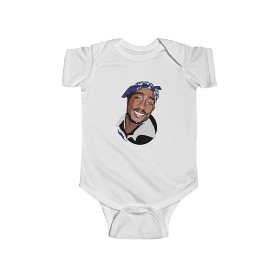 West Side Tupac Amaru Shakur Tribute Baby Toddler Onesie - Rappers Merch