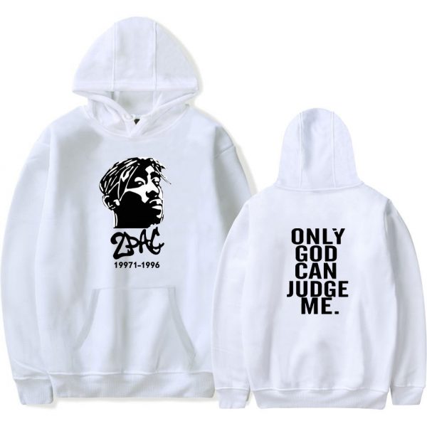 2021 New 2 pac Tupac Shakur Rapper 96 Number Hoodie Sweatshirt Hip hop Pullover Sweatshirt sudaderas - Rapper Outfits
