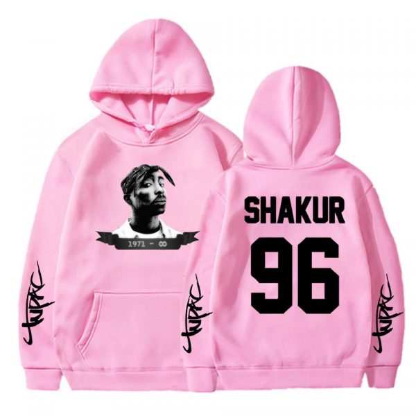 2021 New 2 pac Tupac Shakur Rapper 96 Number Hoodie Sweatshirt New Pullover Sweatshirt sudaderas con 1 - Rapper Outfits