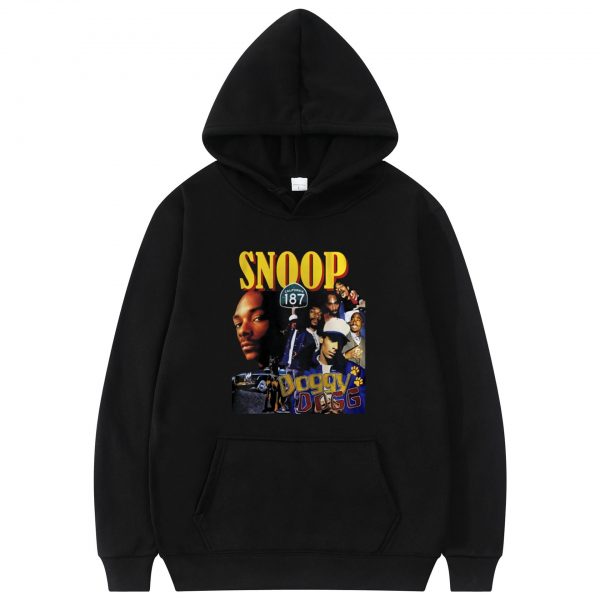 2021 New Hip Hop Rapper Snoop Doggy Dogg Print Hoodie Men Vintage Hoodies Fashion Loose Streetwear - Rapper Outfits