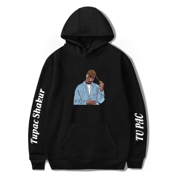 2021 New 2 pac Tupac Shakur Rapper 96 Number Hoodie Sweatshirt Hip hop Pullover Sweatshirt sudaderas con capucha Clothes