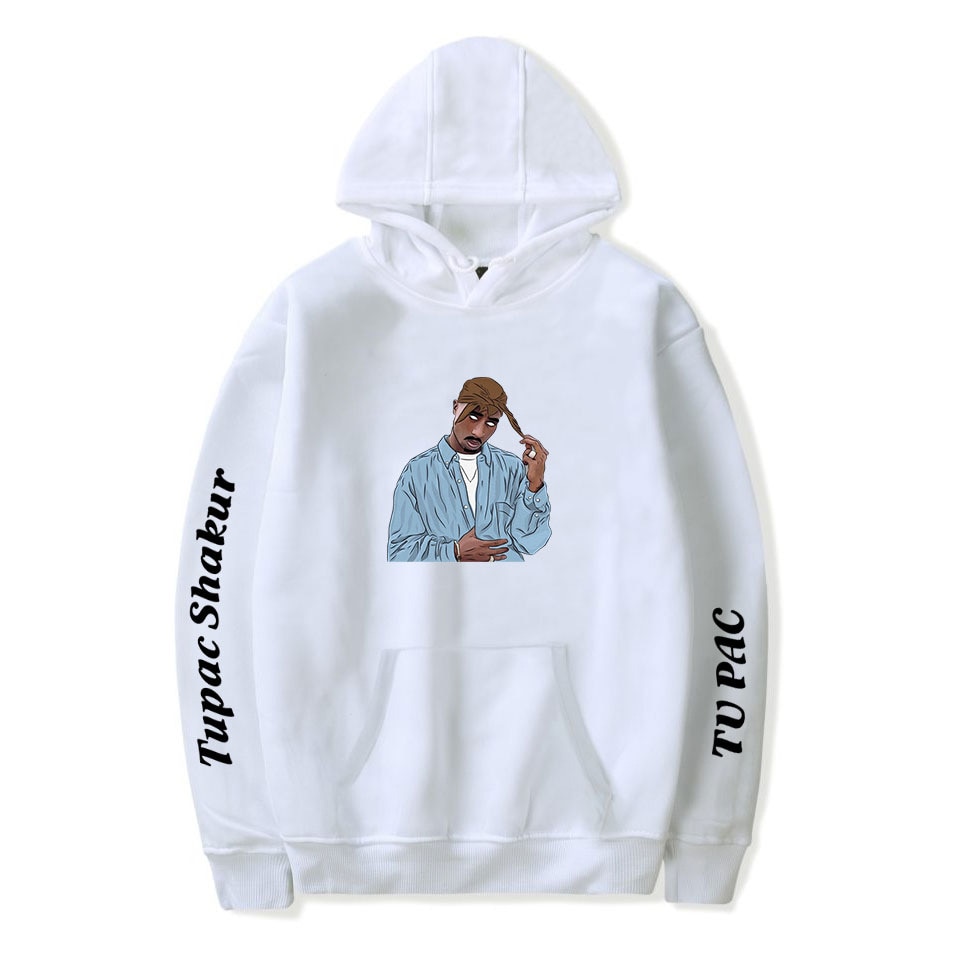 2021 New 2 pac Tupac Shakur Rapper 96 Number Hoodie Sweatshirt Hip hop Pullover Sweatshirt sudaderas con capucha Clothes