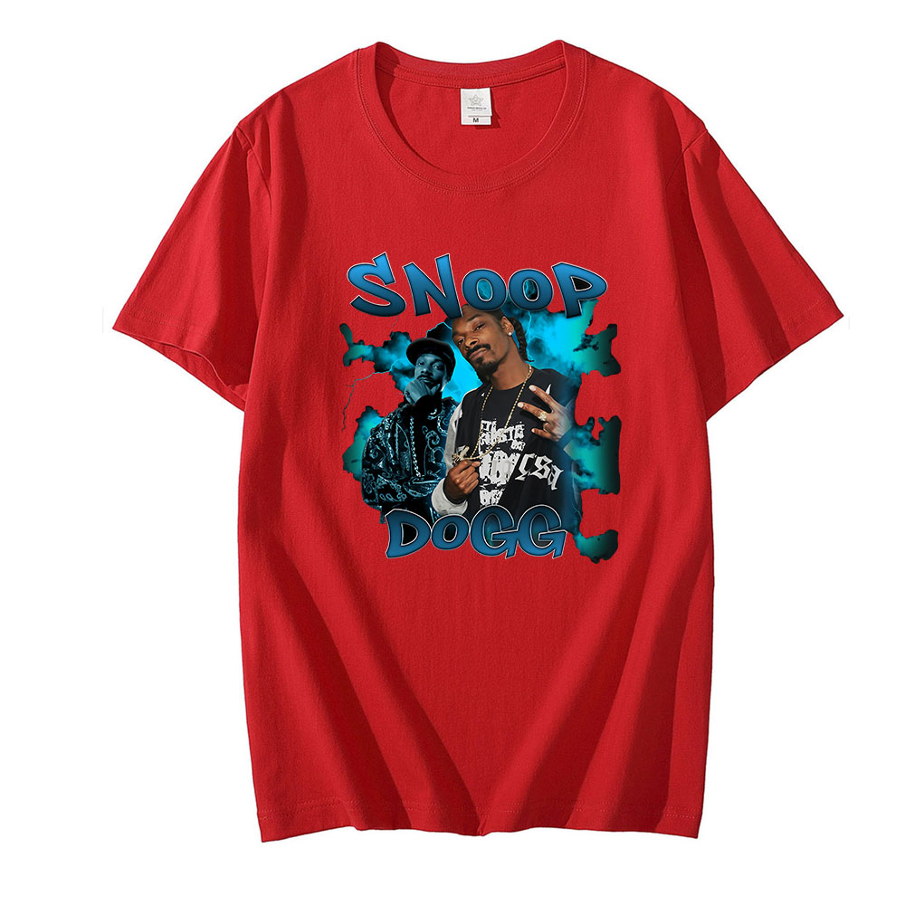 2021 Summer Hot Sale Snoop Doggy Dogg Tee Shirt Bootleg Rap Tee Short Sleeve Unisex Black Vintage Style T Shirt Oversized Tops