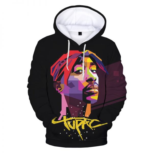 2PAC Hoodies Rapper Tupac 3D Printed Unisex Hooded Sweatshirts Casual Fashion Pop Pullovers Hip Hop Streetwear 2 - Rapper Outfits