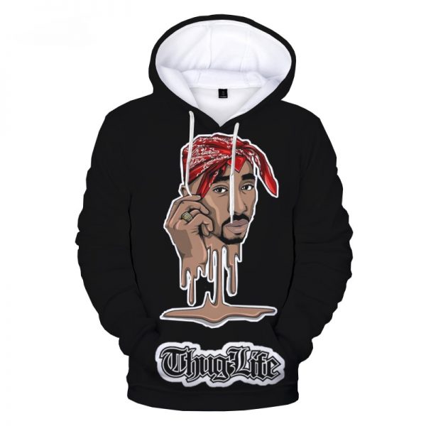 2PAC Hoodies Rapper Tupac 3D Printed Unisex Hooded Sweatshirts Casual Fashion Pop Pullovers Hip Hop Streetwear 5 - Rapper Outfits