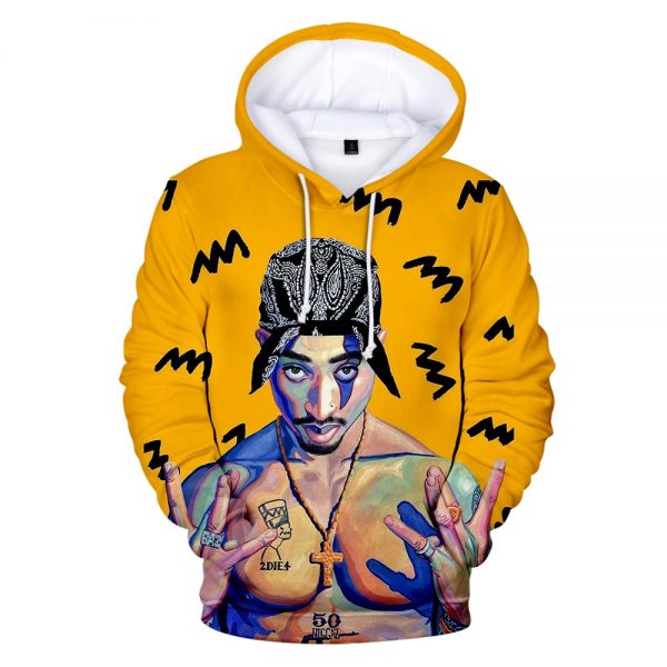 2Pac Hoodies Rapper Tupac 3D Print Men Women Sweatshirt Hoodie Fashion Casual Pullover Hip Hop Streetwear 4 - Rapper Outfits