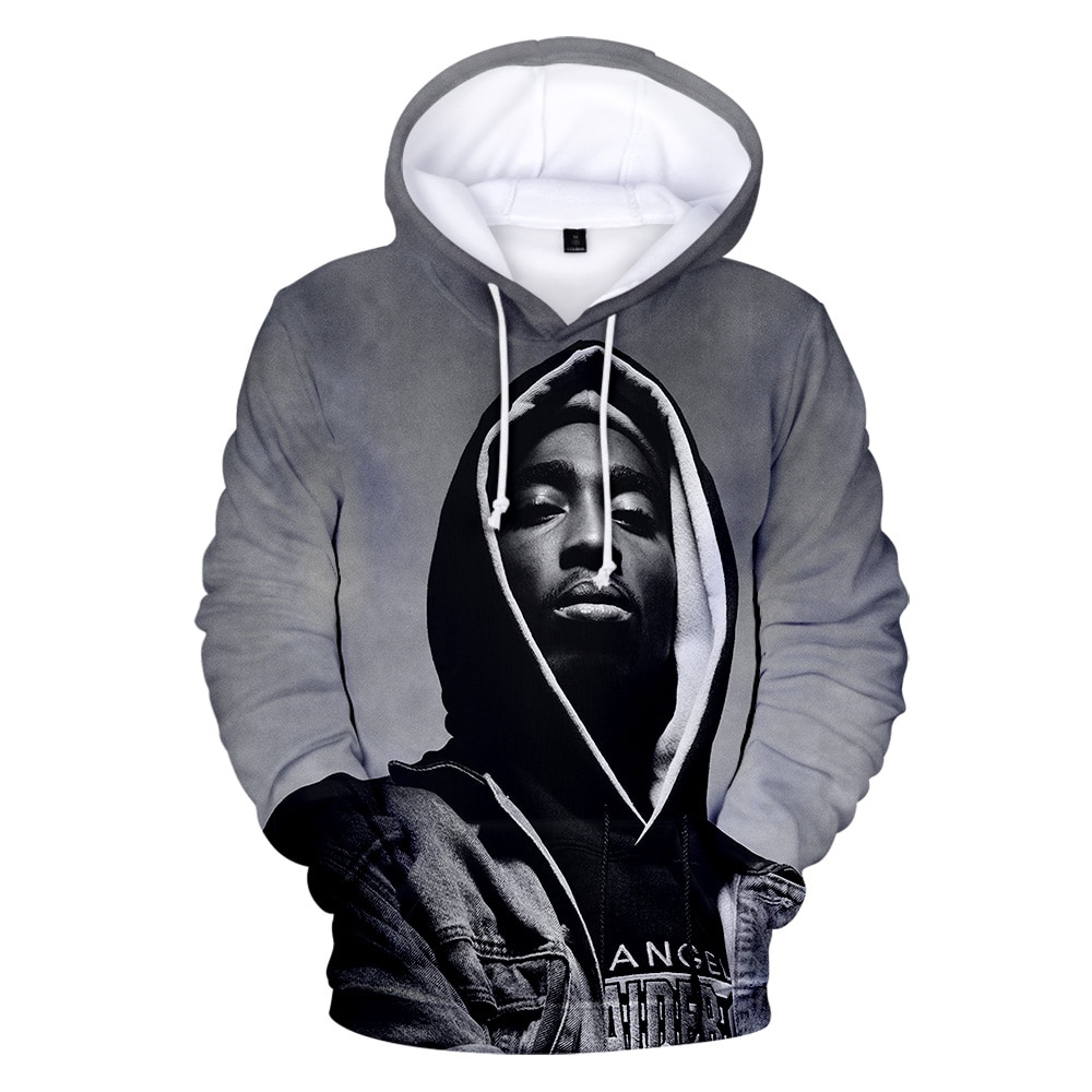 2Pac Hoodies Rapper Tupac 3D Print Men Women Sweatshirt Hoodie Fashion Casual Pullover Hip Hop Streetwear Oversized Tops Coat