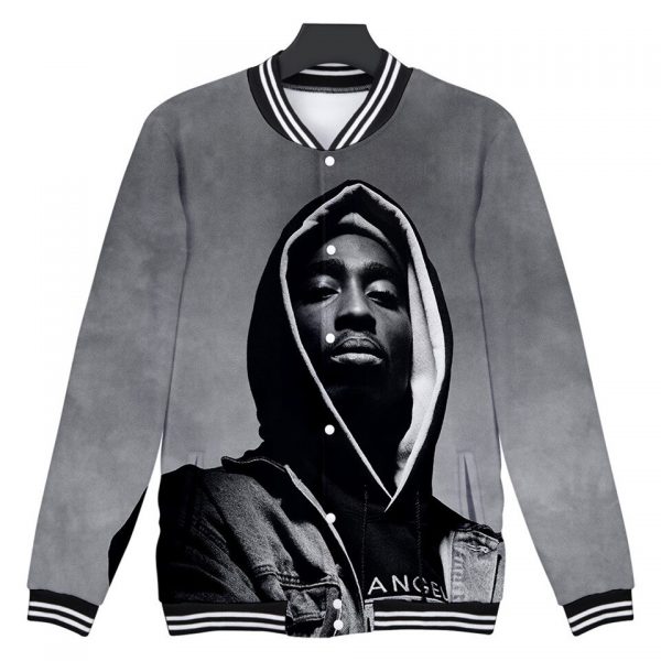 3d Baseball Jacket Rapper Hip Hop Tupac Amaru Shakur Print Men Women Hoodie Sweatshirt Long Sleeve 2 - Rapper Outfits