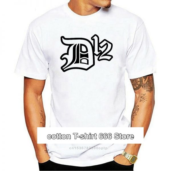 D12 Black Logo T Shirt Classic Hip Hop Tee Rap Vintage Eminem Shady Kami REPRINT Summer - Rapper Outfits