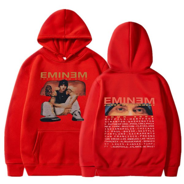 Eminem Anger Management Tour 2002 Hoodie Vintage Harajuku Funny Rick Sweatshirts Long Sleeve Men Women Pullover 1 - Rapper Outfits