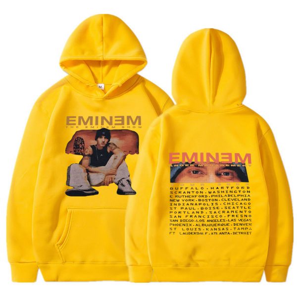 Eminem Anger Management Tour 2002 Hoodie Vintage Harajuku Funny Rick Sweatshirts Long Sleeve Men Women Pullover 2 - Rapper Outfits