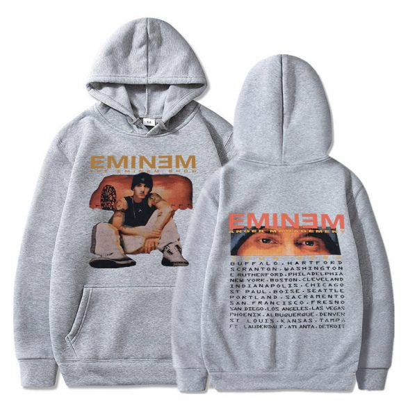 Eminem Anger Management Tour 2002 Hoodie Vintage Harajuku Funny Rick Sweatshirts Long Sleeve Men Women Pullover 3 - Rapper Outfits