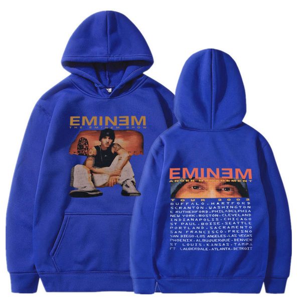Eminem Anger Management Tour 2002 Hoodie Vintage Harajuku Funny Rick Sweatshirts Long Sleeve Men Women Pullover 5 - Rapper Outfits