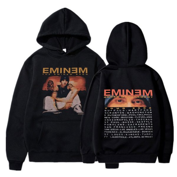 Eminem Anger Management Tour 2002 Hoodie Vintage Harajuku Funny Rick Sweatshirts Long Sleeve Men Women Pullover - Rapper Outfits