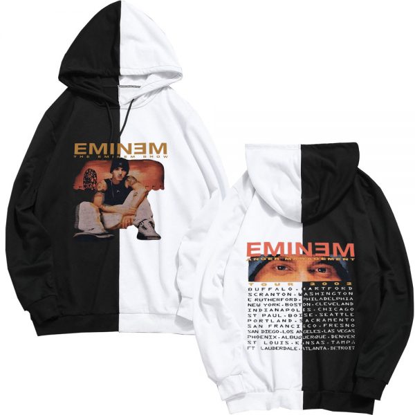Eminem Anger Management Tour 2002 Hoodie Vintage Harajuku Funny Thin Section Sweatshirts Long Sleeve Men Women - Rapper Outfits