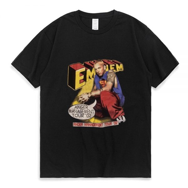 Eminem Anger Management Tour 2021 T Shirt Men Women Vintage 90s Rick Tee Shirts Short Sleeve - Rapper Outfits