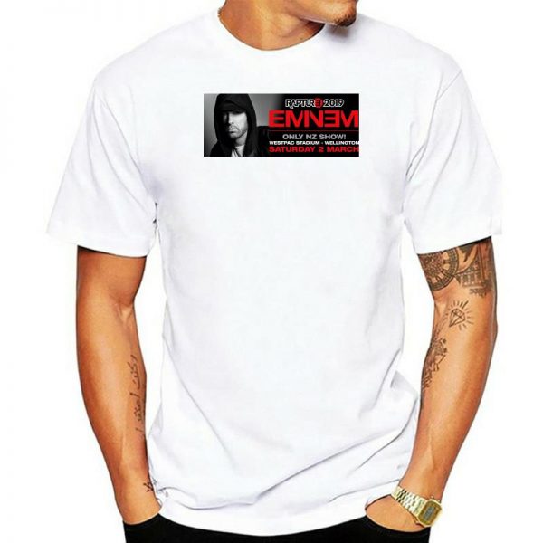 Eminem Rapture Tour 2021 Australia New Zealand Concert T Shirt 100 Cotton Short Sleeve O Neck - Rapper Outfits